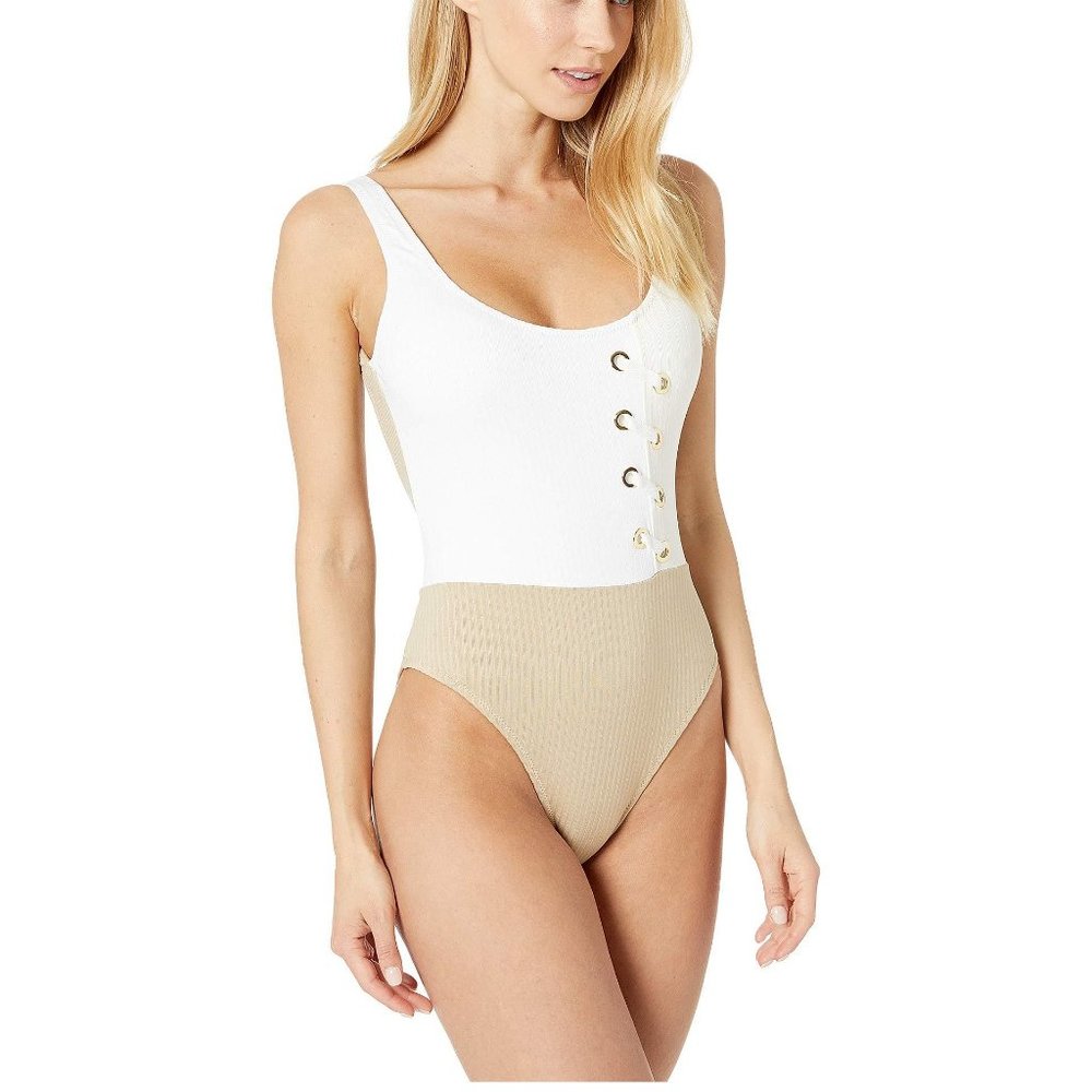 Derek Lam 10 Crosby Colorblock One-Piece Swimsuit